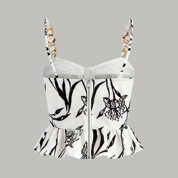 Commense Black and White Floral Women Shorts - Picture 6 of 9